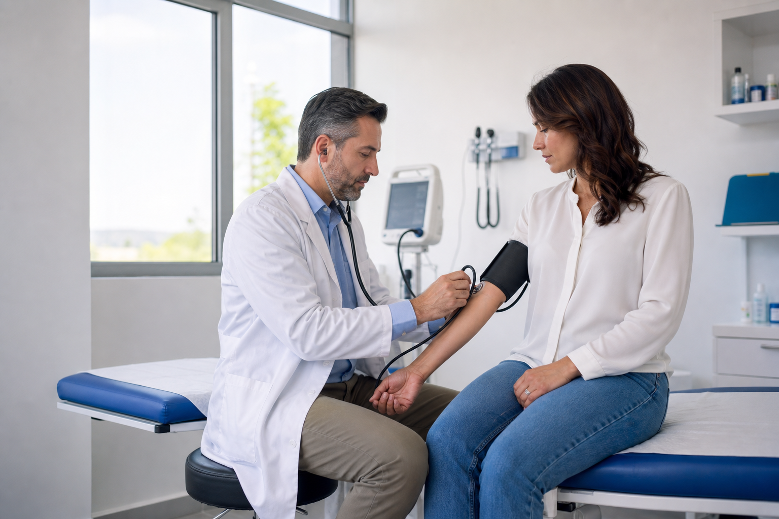 Blood Pressure Check with Medical Device