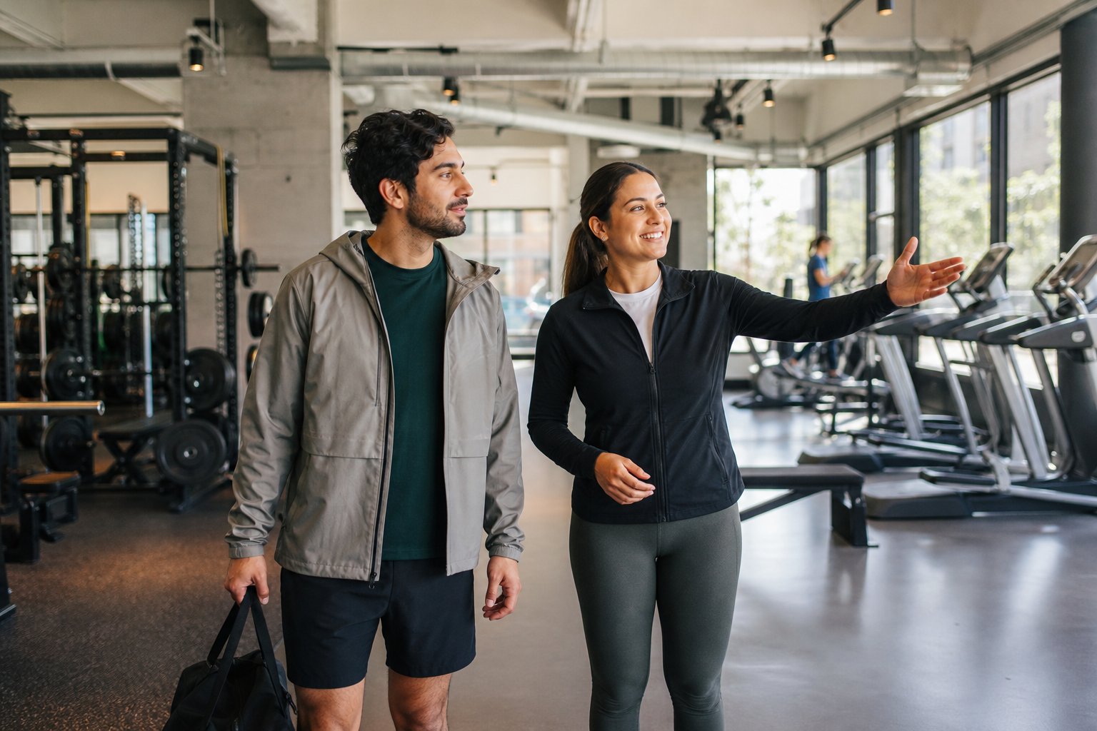 Diverse Newcomer Touring Modern San Francisco Gym