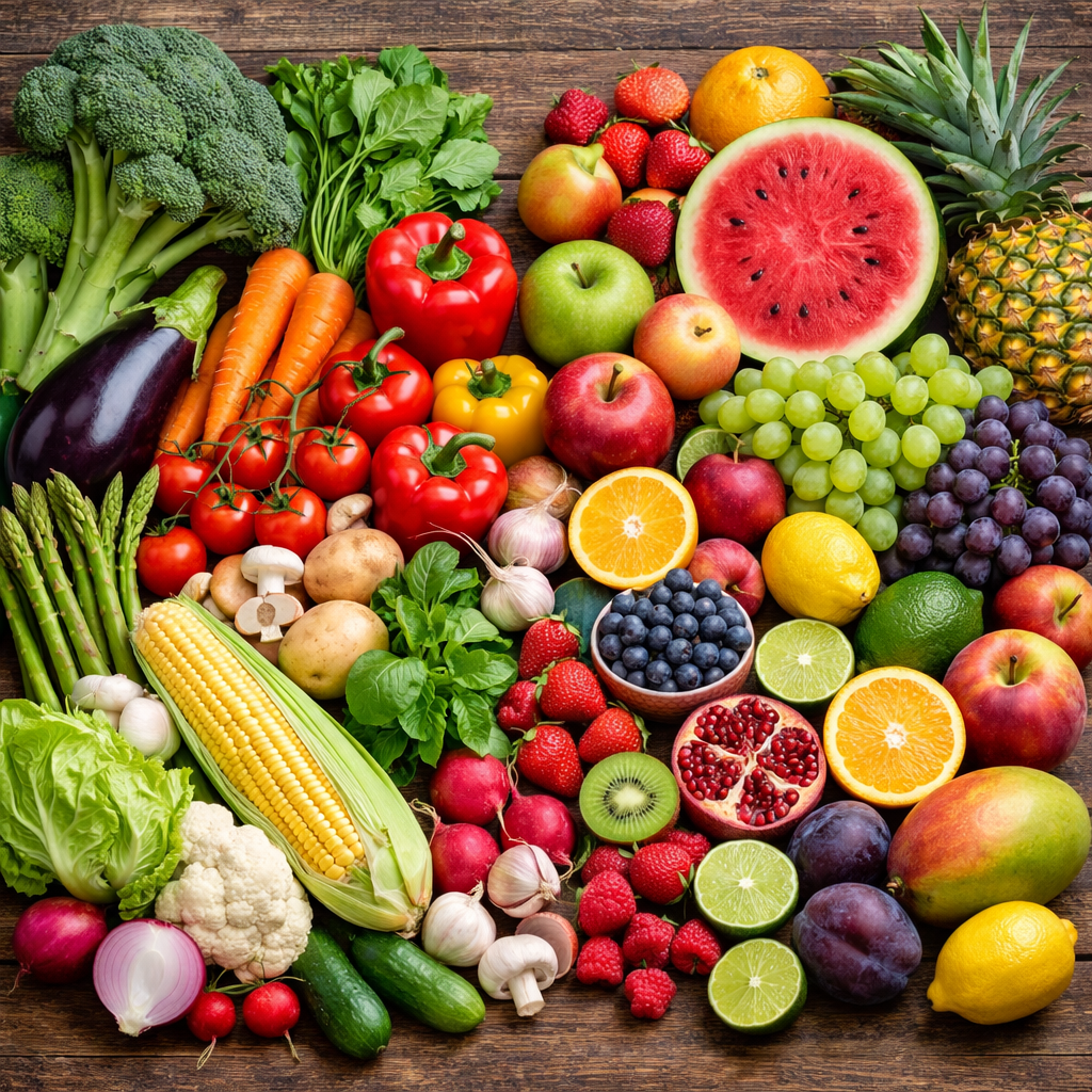 Fruits and Vegetables in Vibrant Color Palette-1