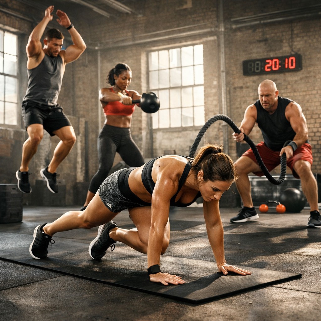 HIIT Training Session in Urban Gym Environment-1