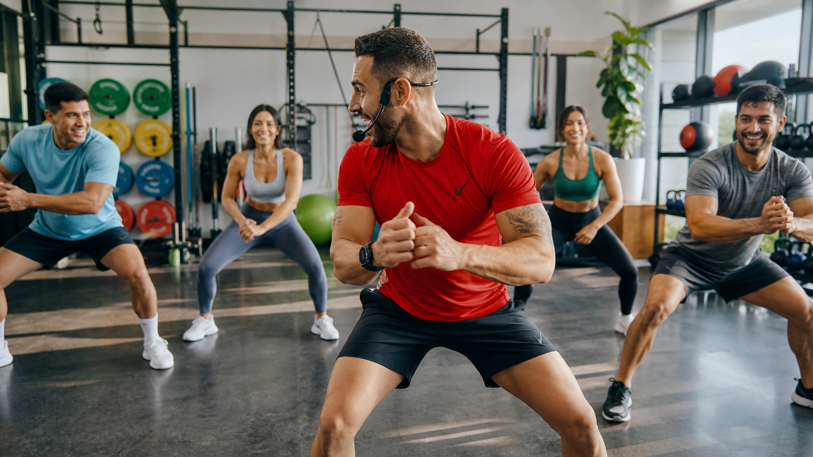Personal Trainer Motivates and Teaches