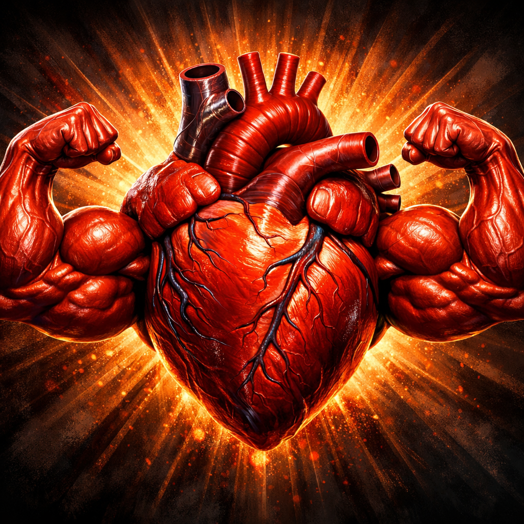 Strong Heart in Abstract Art Style-1