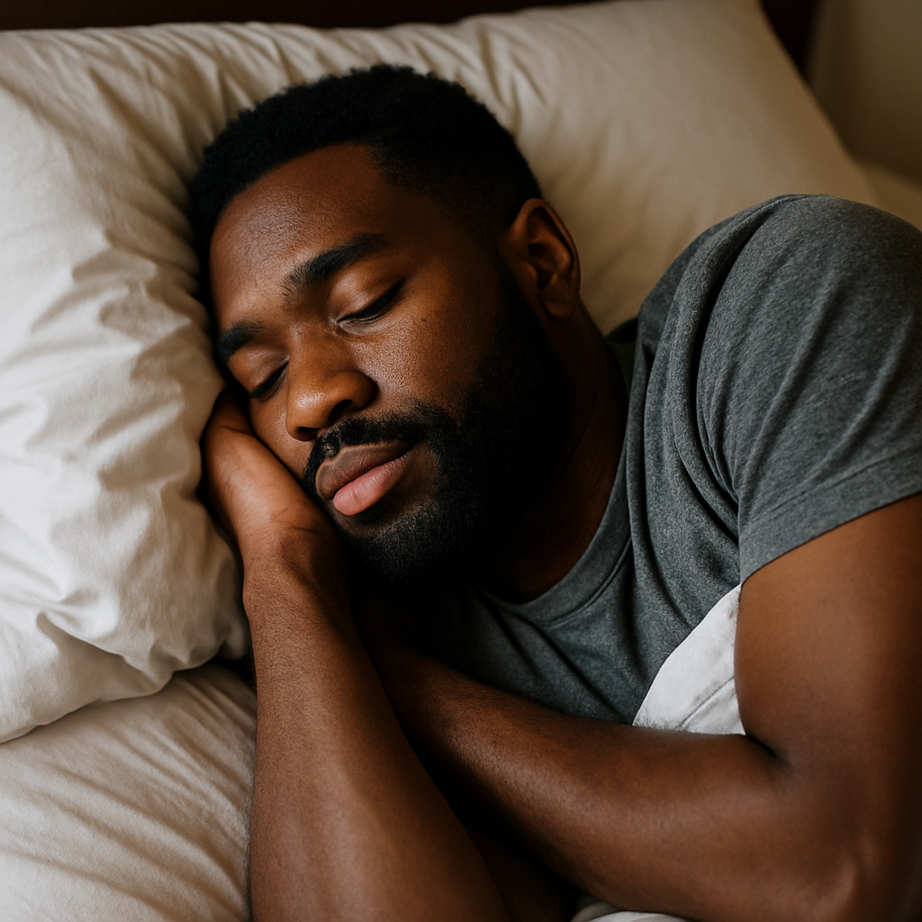 photographic black man sleeping soundly-1